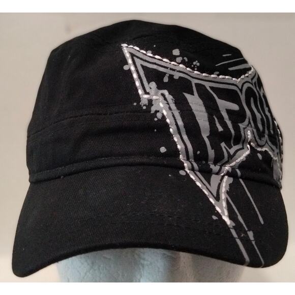 Tapout Black Grey White Hat Adjustable Drip Wet Paint Logo Conductor Style Cap - Picture 1 of 7